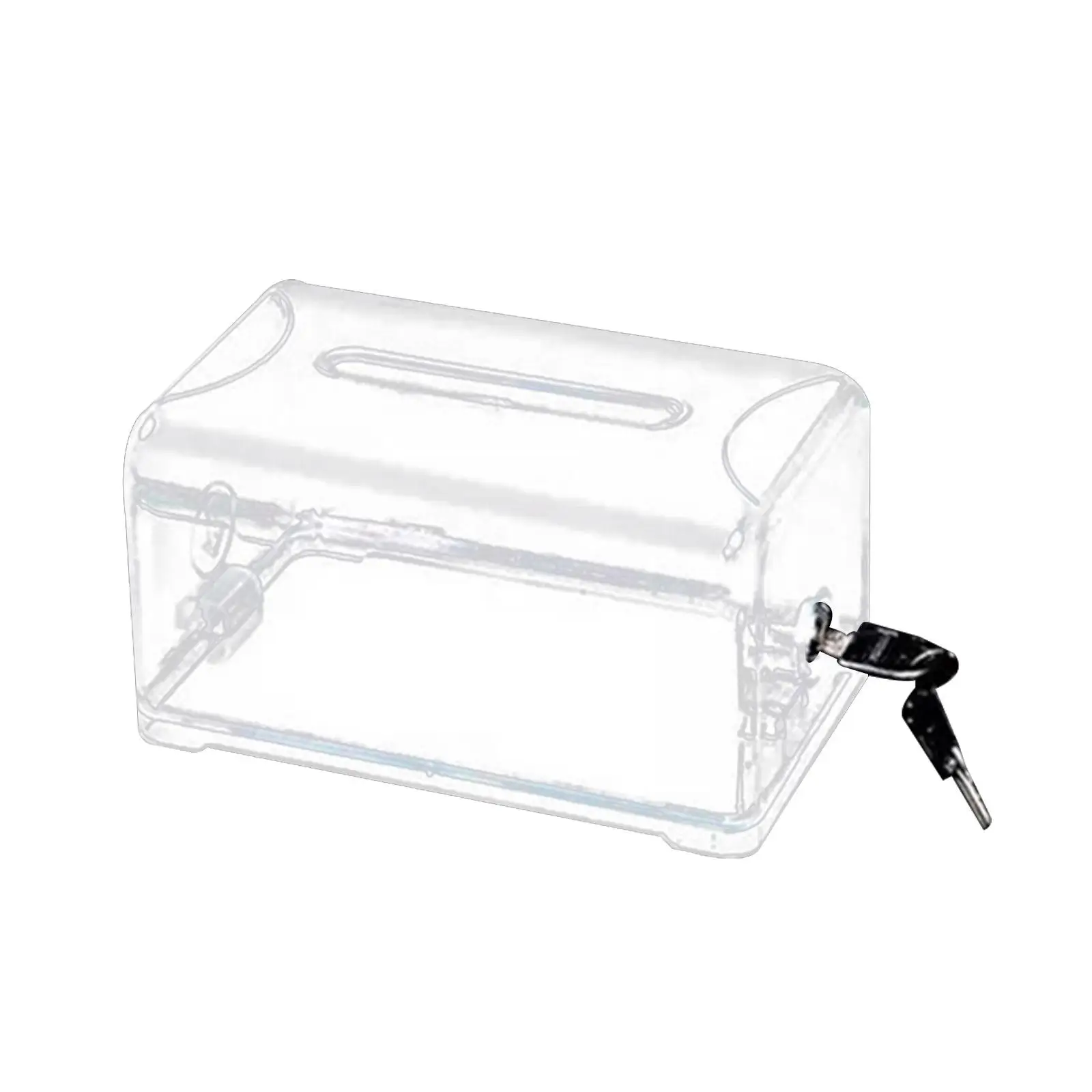 

Clear Voting Box Multifunctional Comment Box Lockable Raffle Ticket Box Acrylic Donation Box for Voting Business