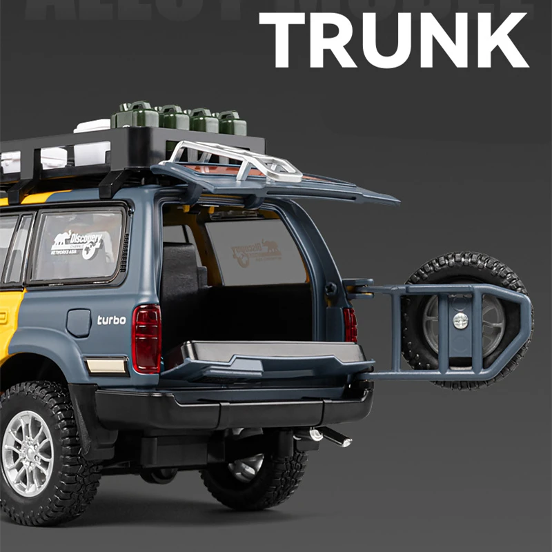 Модель автомобиля Toyota Land Cruiser LC80 из сплава, литая металлическая модель внедорожника, модель автомобиля со звуком и искусством, детская игрушка в подарок, 124 (art.: 3920c8d4d8000) - 3920c8d4d8000