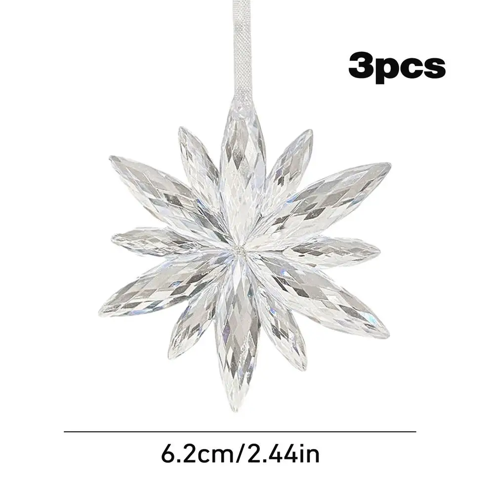 

Акриловые белые снежинки для елки