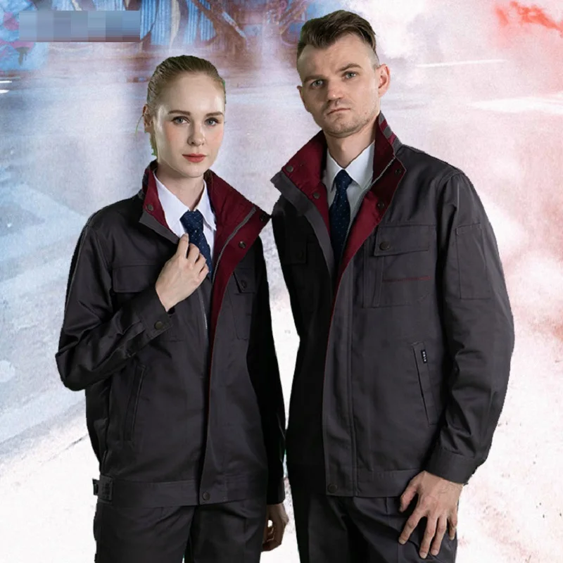 

Work Clothing For Men Workwear Jackets+Pants Factory Workshop Worker Coveralls Mechanical Working Uniforms Auto Repairman Suit5X