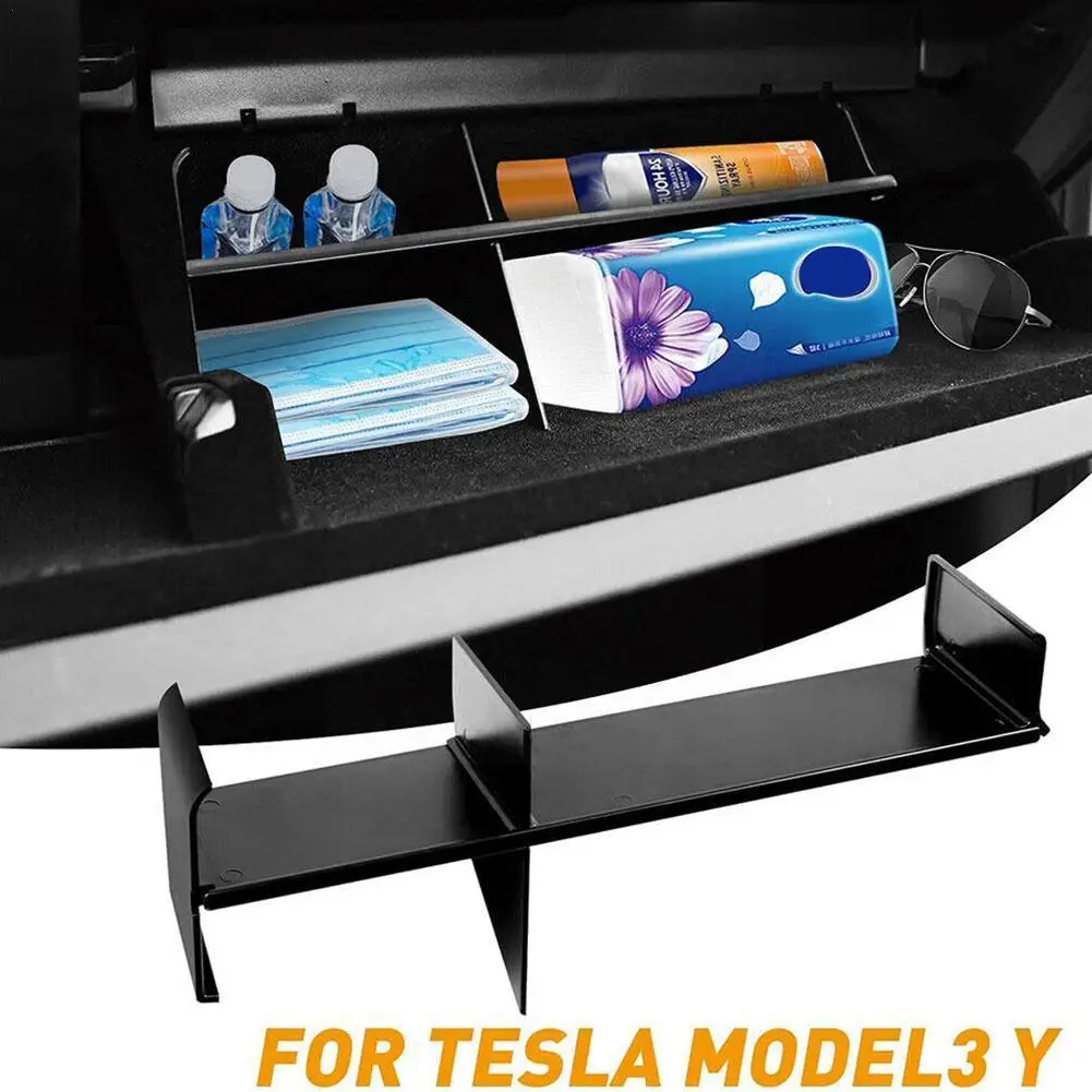 

Ящик для перчаток Tesla Model 3 Y, перегородка для хранения, контейнер-органайзер, полка, многослойная центральная консоль W4d7