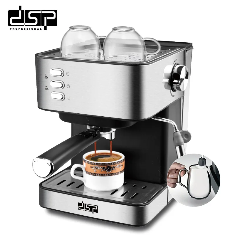 DSP Home Office Small Espresso Semi-automatic Steam Stick Milk Foam Machine All-in-one Coffee Machine