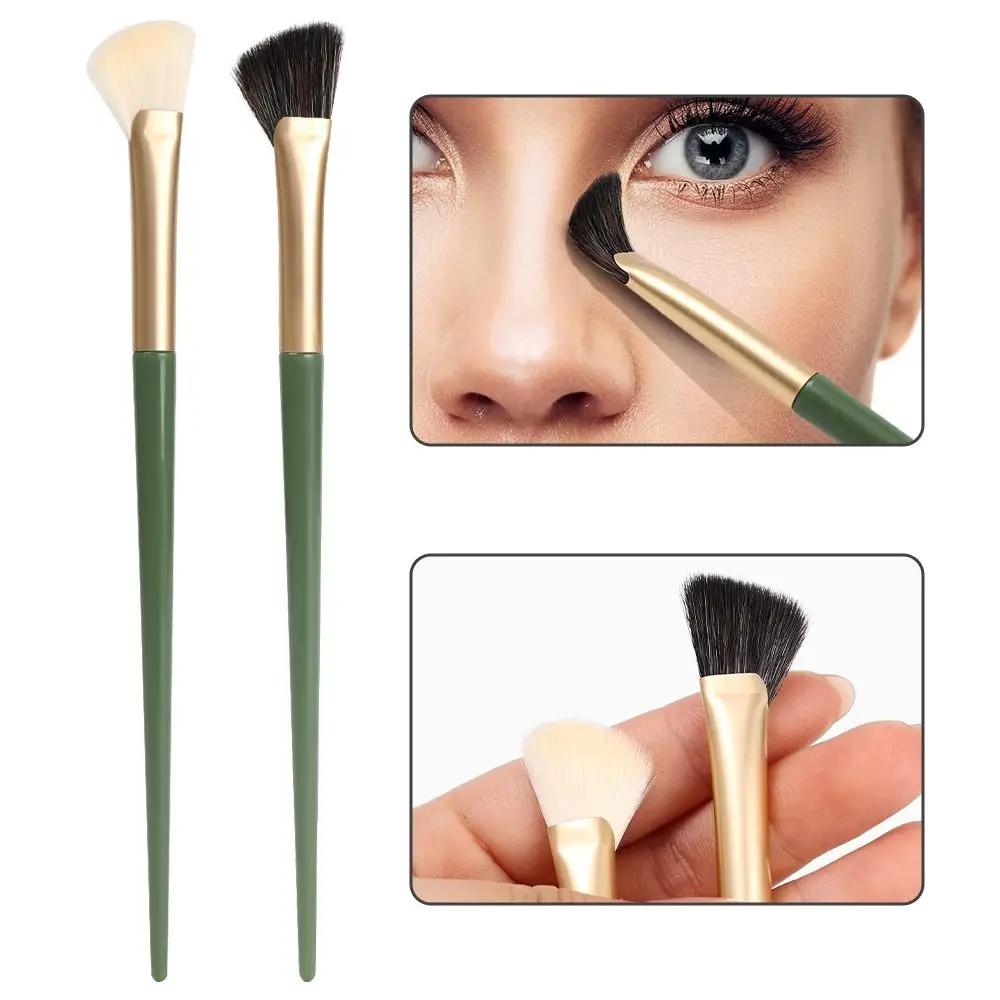 

Half Fan-shaped Nose Shadow Brush Soft Portable Angled Nose Contour Smudge Brushes Professional Highlighter Blush Make Up Tools