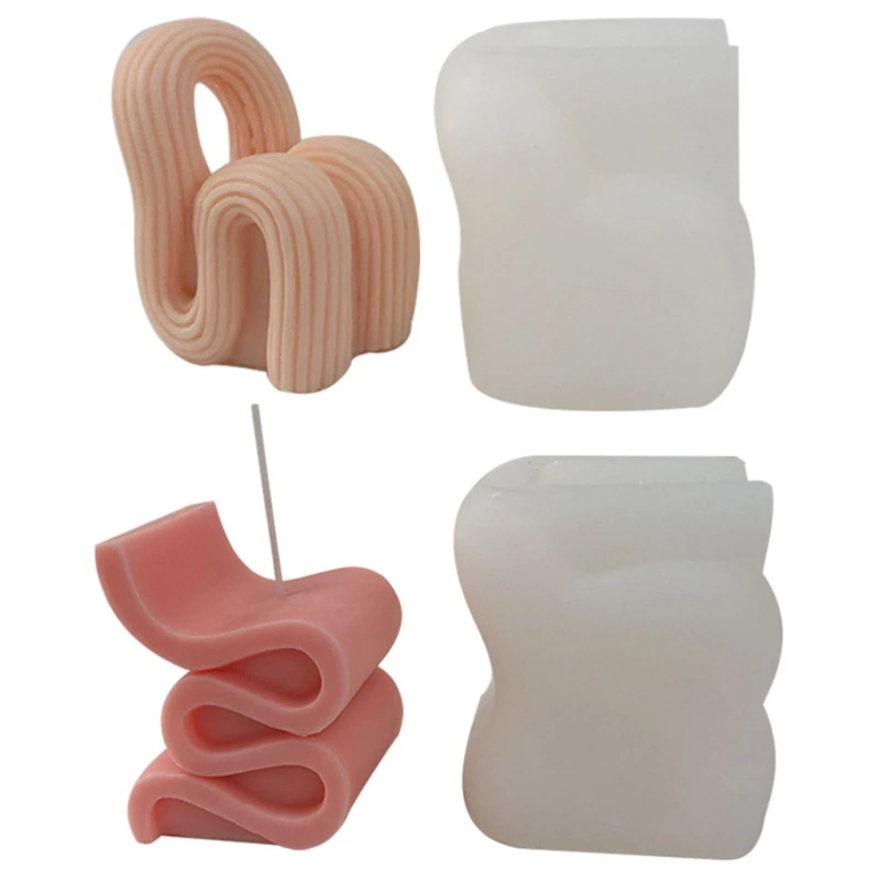 

Twisted Sofa Chair Silicone Mold Scented Candle Table Ornament Mould Nonstick