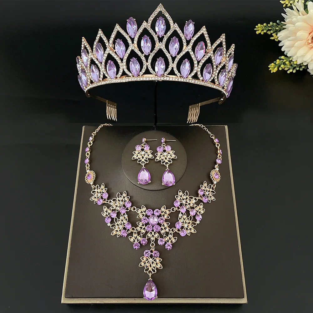 Модная женская тиара серьги в виде короны женское ожерелье королевы принцессы