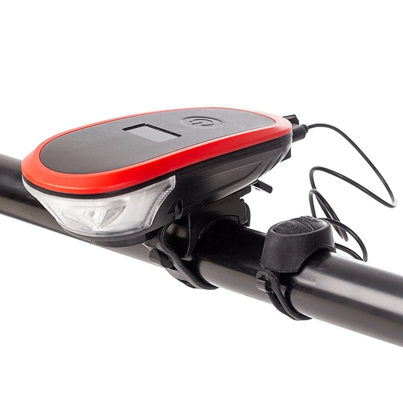 

Bike LED Lights Set With Horn Waterproof Bicycle Front Headlight Bell USB Rechargeable For Road Mountain Cycling
