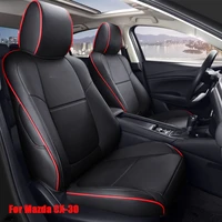 custom special fit full set car seat covers for mazda cx 30 2020 interior decoration quality waterproof leatherette wine red