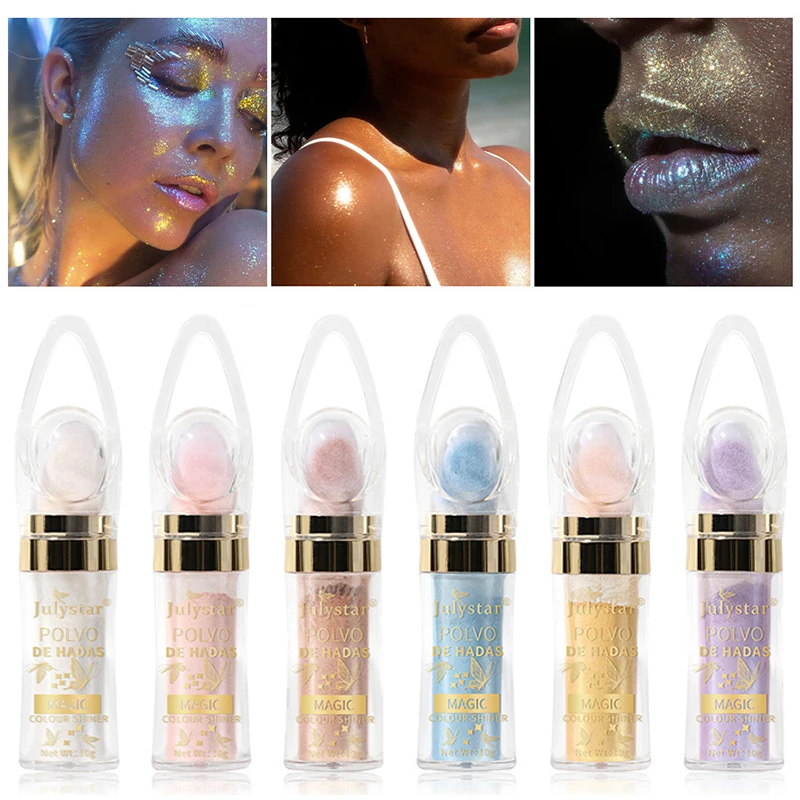 

Fairy Glitter Glow Facail Blush Face Brighten Highlighter Powder Contour Bronzer Beauty Shimmer 3D Repairing Blush For Girl Face
