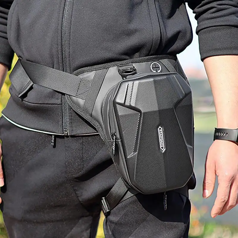 

Waterproof Thigh Bag Drop Waist Leg Bag Hard Shell Durable Thigh Pack With Two way Zipper Large Capacity Motorcycle Waist Pack