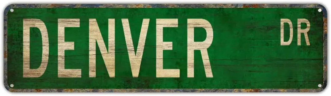 

Винтажная металлическая табличка Denver