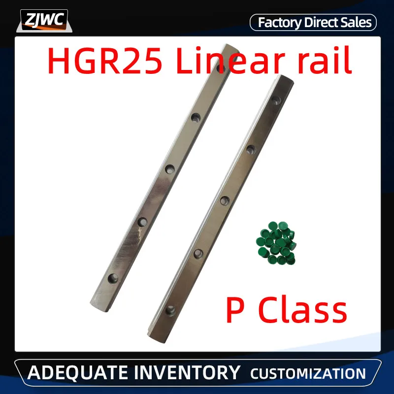 

1pc/2pcs 100mm -1100mm P class HGR25 Square Linear Guide Rail HR25 25mm for Slider Block Carriages CNC Router Engraving