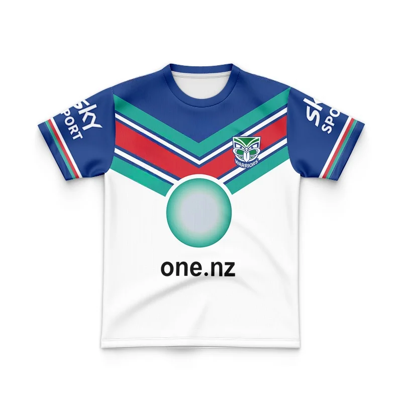 KIDS 2023 мужская оливковая майка New Zealand Warriors в стиле ретро