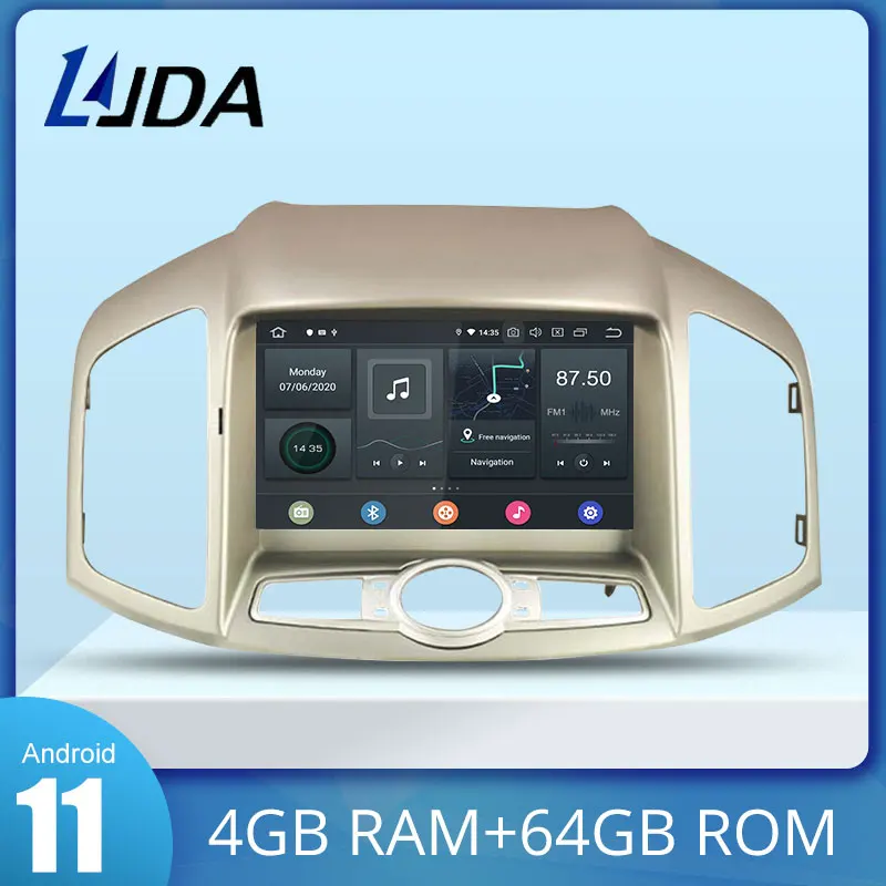 Автомобильный DVD-плеер LJDA Android 11 для Chevrolet Captiva 2006-2015 мультимедийный Автомагнитола