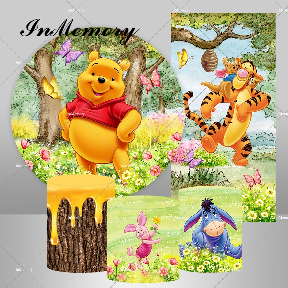 Милый фон с изображением медового дерева Винни-Пуха милого мультяшного