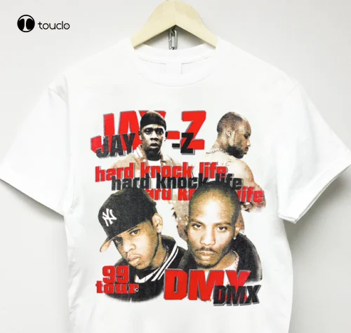 

Jay-Z Dmx Tour T-Shirt Vtg Rap Concert Merch Custom Aldult Teen Unisex Digital Printing Fashion Funny New Xs-5Xl