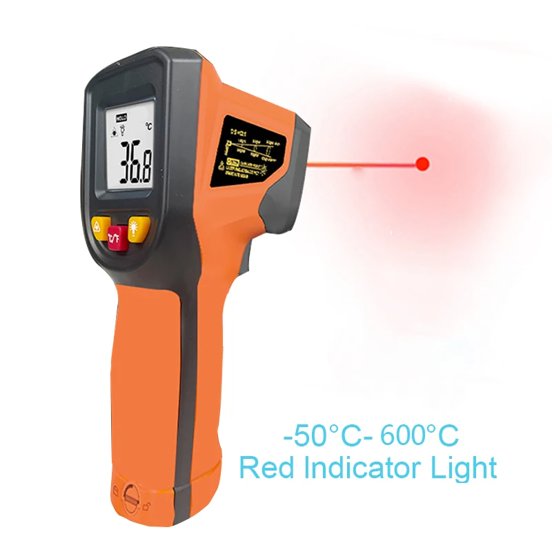 

Non-contact Digital Infrared Thermometer Laser Temperature Meter Pyrometer Imager Hygrometer Termometro infrarojo Light Alarm