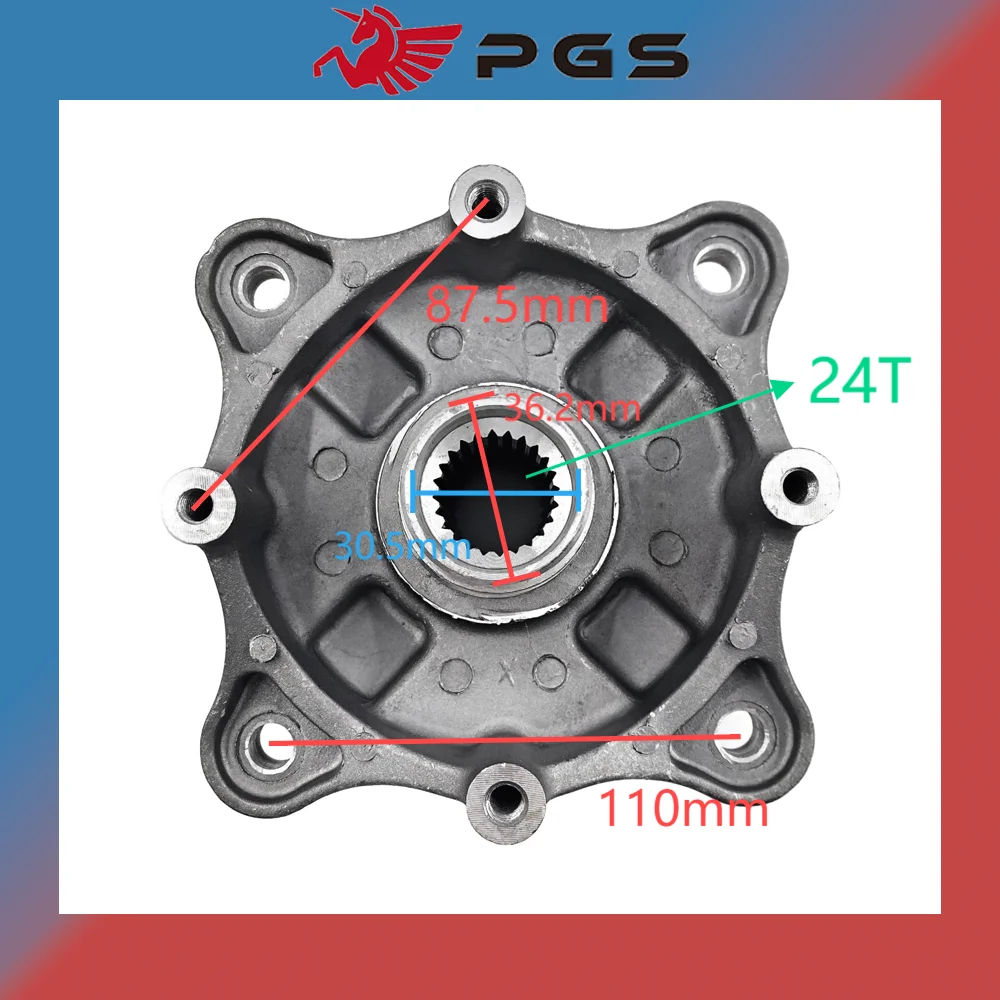 

Оригинальная задняя ступица колеса 4.1.01.0081 LU019073 для Linhai 300cc Buyang Feishen D300 2/4 G300 H300 300cc, запчасти для квадроциклов