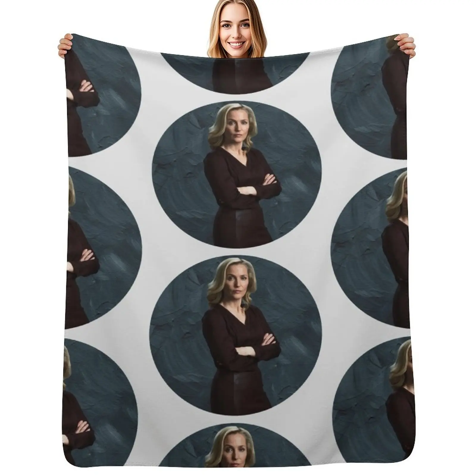 Фото Плед Stella Gibson The Fall Gillian Anderson с дизайном в стиле масляной живописи, легкий и теплый, для использования в помещении и на улице №1