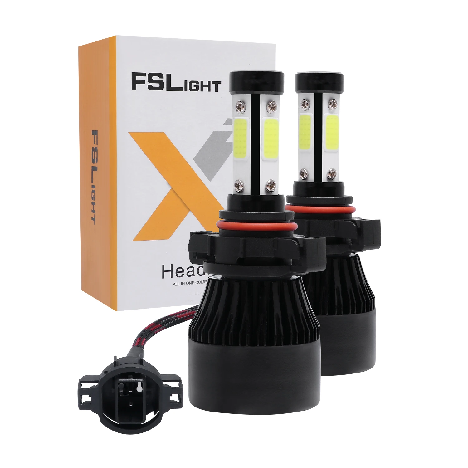 

2Pcs H4 H7 Led Headlight Bulb 5202 Auto Fog Lamps Cold White 6500k Suitable For High Beam COB Chip 8000Lm 9004 H16 H11 Car Light