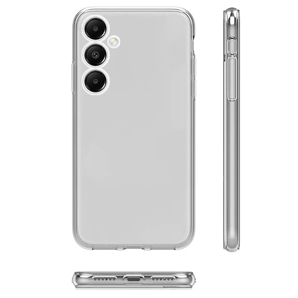360 ° Двойной чехол для всего тела Samsung Galaxy S24 FE прозрачный мягкий силиконовый из