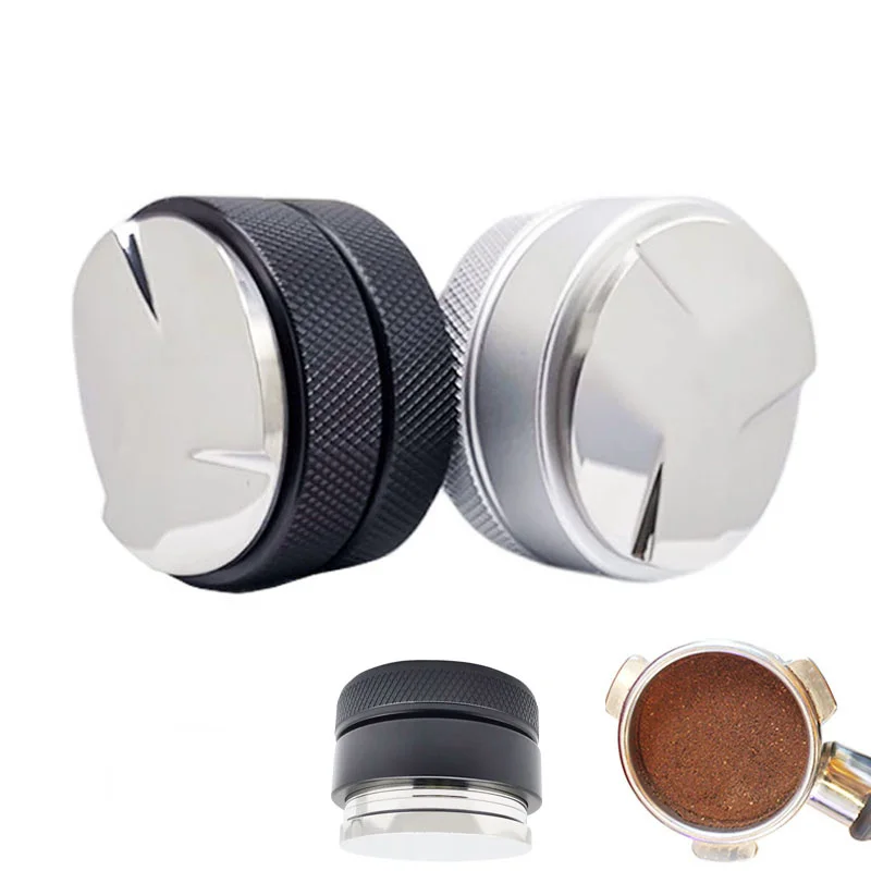 

Espresso 304 Stainless Steel 51mm/53mm/58mm Coffee Distributor Leveler Tool Macaron Coffee Tamper with Three Angled Slopes
