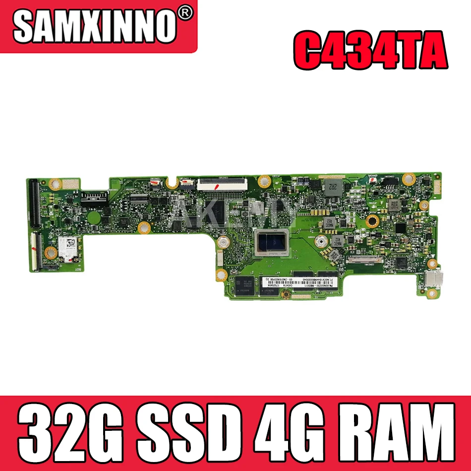 

Материнская плата Akemy C434TA для ASUS Chromebook Flip C434TA-DSM4T C434TA Laotop, материнская плата с 32G SSD 4G RAM