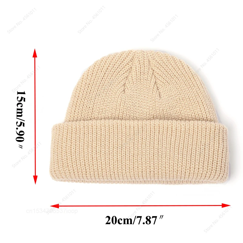 Youpin Hip Hop Beanie Knitted Hat Men Skullcap Women Winter Warm Brimless Baggy Melon Cap Cuff Docker Fisherman Beanies Hats Men images - 6