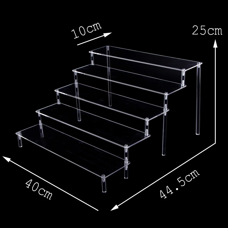 Acrylic Display Stand Ransparent Ladder Shelf Hand-made Figu