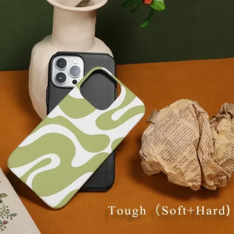 Роскошный чехол для телефона Clmj Yellowish Green с всплеском воды iPhone 16 15 14 13 12 11 Pro Max Plus