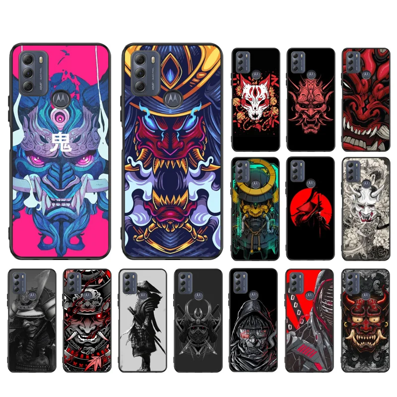 

Samurai Oni Mask Phone Case for Motorola Moto G22 G60 G52 G9 G7 Plus G8 Power G100 G Stylus G30 G10 GPure Funda Coque