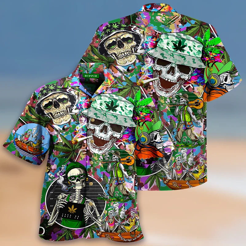 

2022 Loose Breathable 3d print Trendy Cool Fashion Hawaiian Shirts Beach Party Tops Short Sleeves Summer Men's Shirts