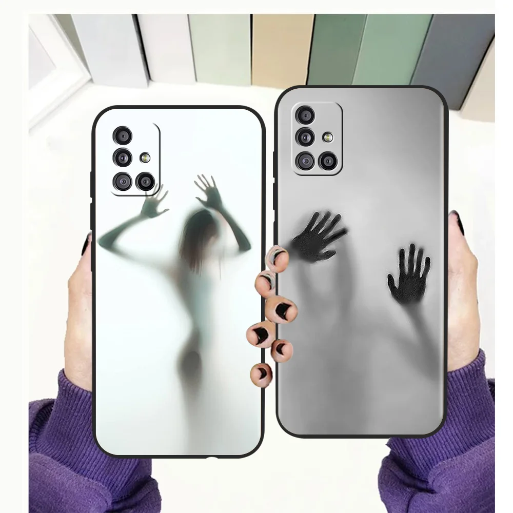 

Woman Silhouettes Black Phone Case Cover For Samsung A13 A22 A32 A52 A72 A51 A71 A21S A31 A41 5G Silicon Shockproof Luxury Shell