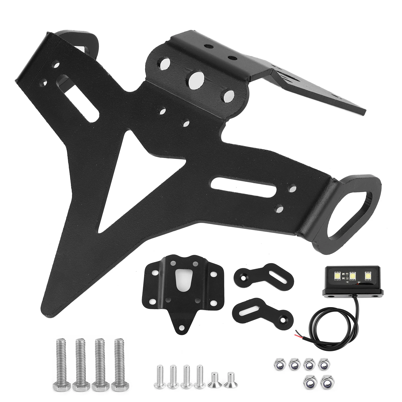 

Rear License Plate Holder Tail Tidy Fender Eliminate with LED Light Fit for Yamaha MT‑07 FZ‑07 13‑20