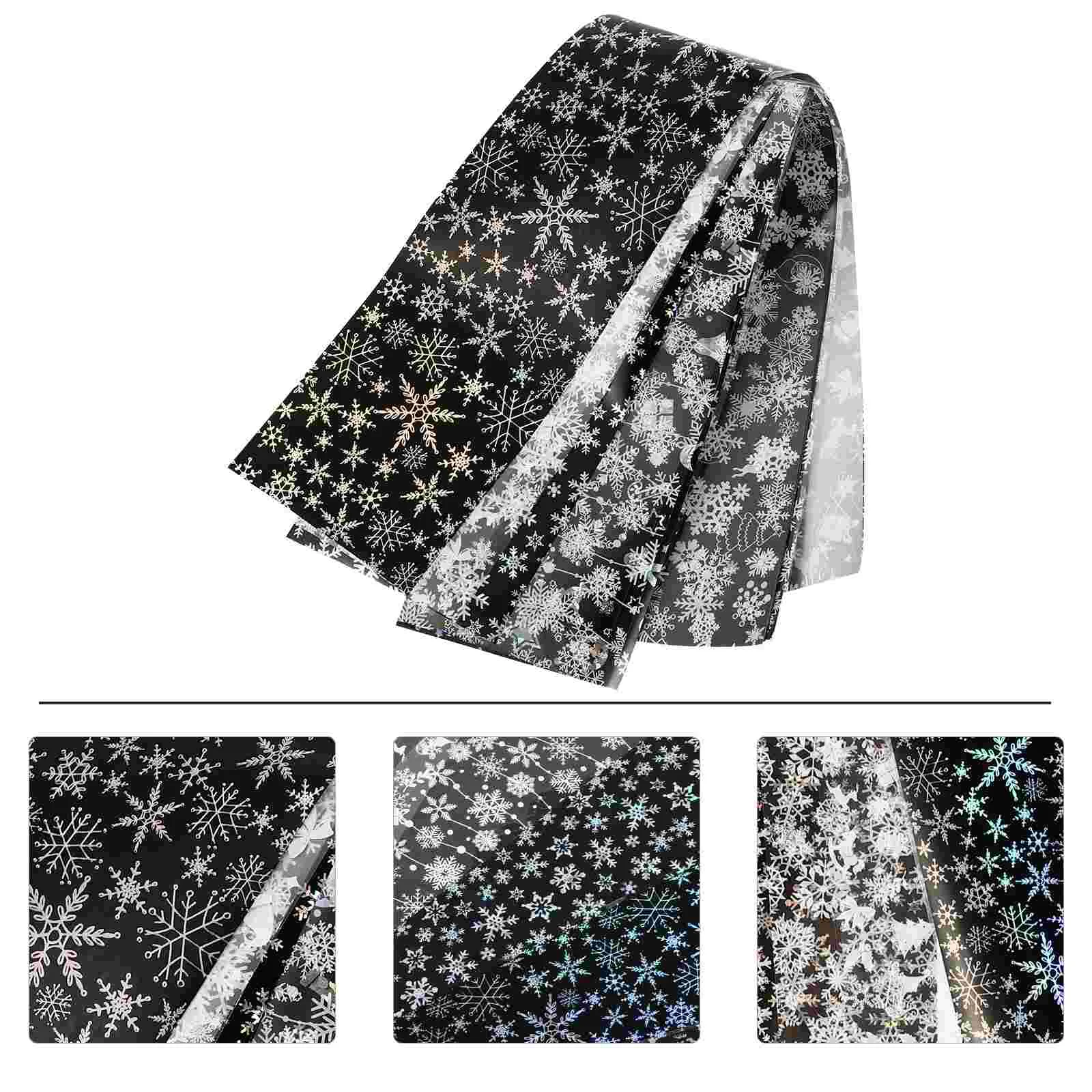 

3 Sets Christmas Theme Nail Stickers Snowflake Transfer Stickers Accessories