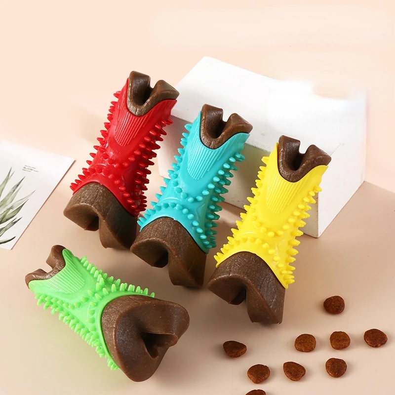 Animal Tooth Grinding Rod Wooden Tpr Material Bite Resistant Cleaning Teeth For Pet Dog Pet Supplies