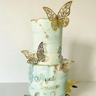 12 шт., декоративные бабочки для украшения торта