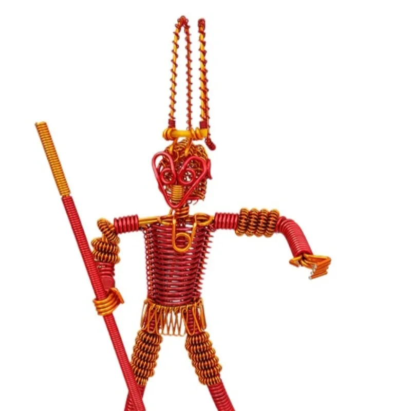 Мультяшная обезьяна в форме китайского ремесла ручной работы из металлической