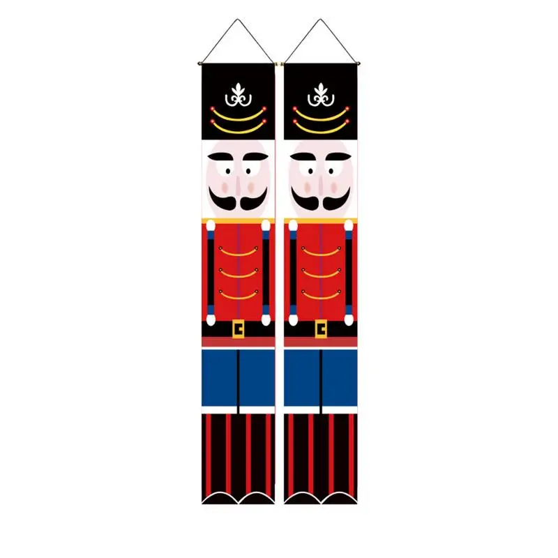 

Рождественский баннер, 2 шт., Рождественский гайковёр, наклейки, рождественские красные гайковёры, модель солдата, баннеры для гайковёров