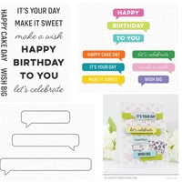 birthday messages metal cutting dies clear stamps scrapbook diary secoration embossing template diy greeting card blade punch