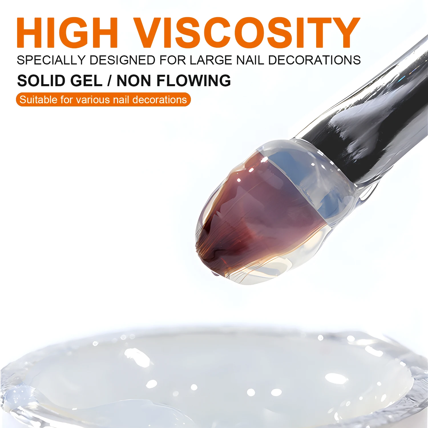 Прочный гель-клей для ногтей яркий и полимерный клей с драгоценными камнями