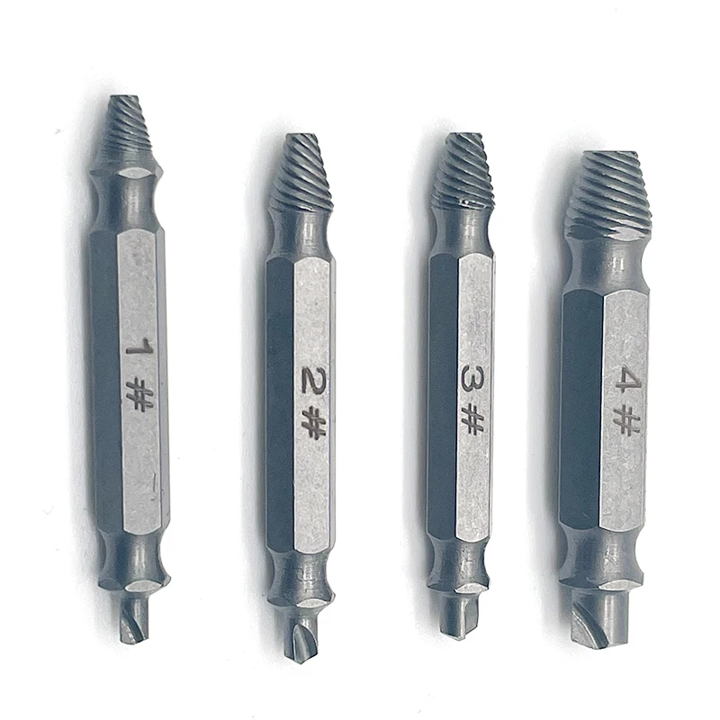 Двухсторонний экстрактор поврежденных винтов 4 шт. | Инструменты