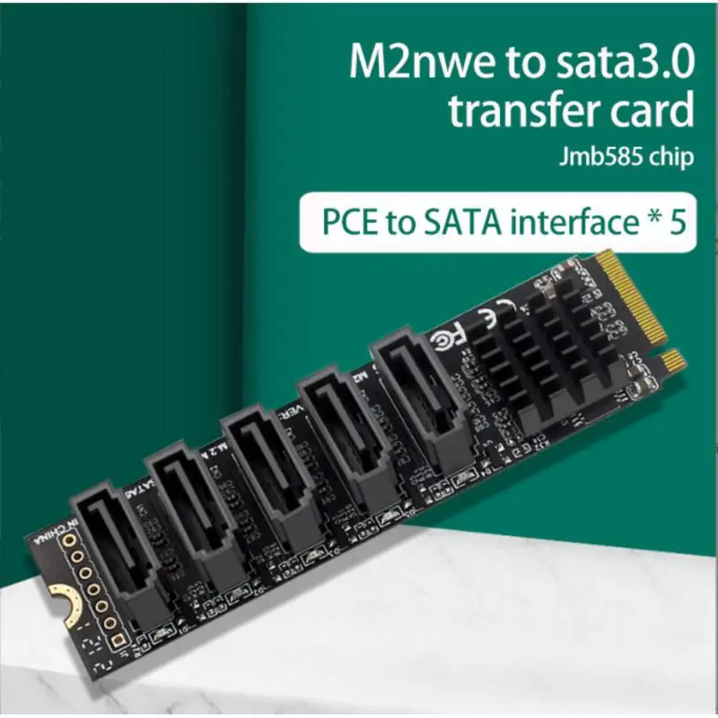 

2/4/6PCS 6g 5 Port Ph56 M.2 Computer Expansion Card Supports Pm Ide Programming Interface M2nwe To Sata 3.0 Transfer Card
