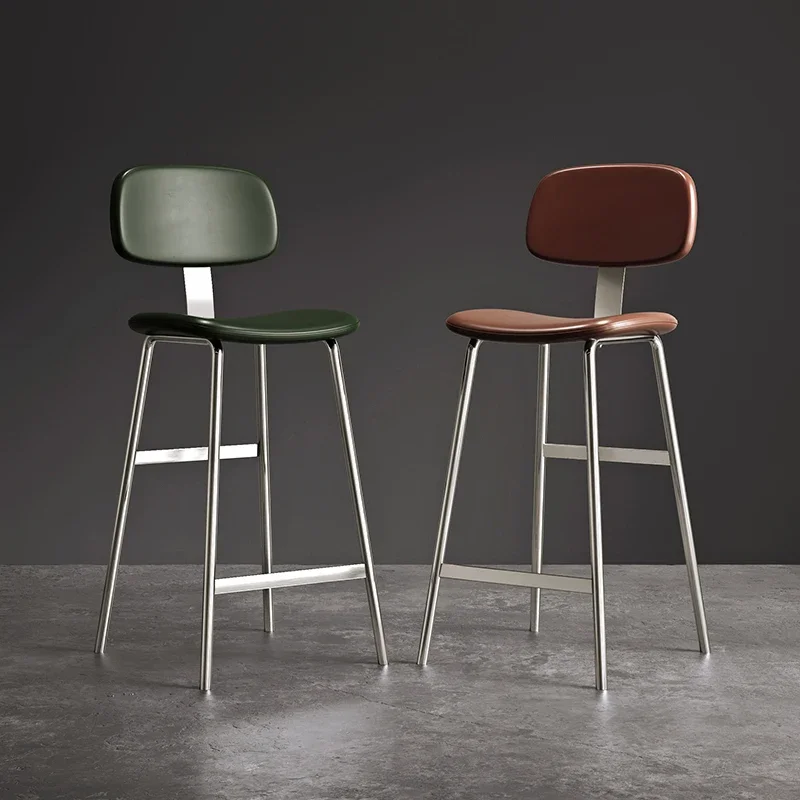 Высокие стулья кожаный барный стул кухонная столешница стальной бархат уличный