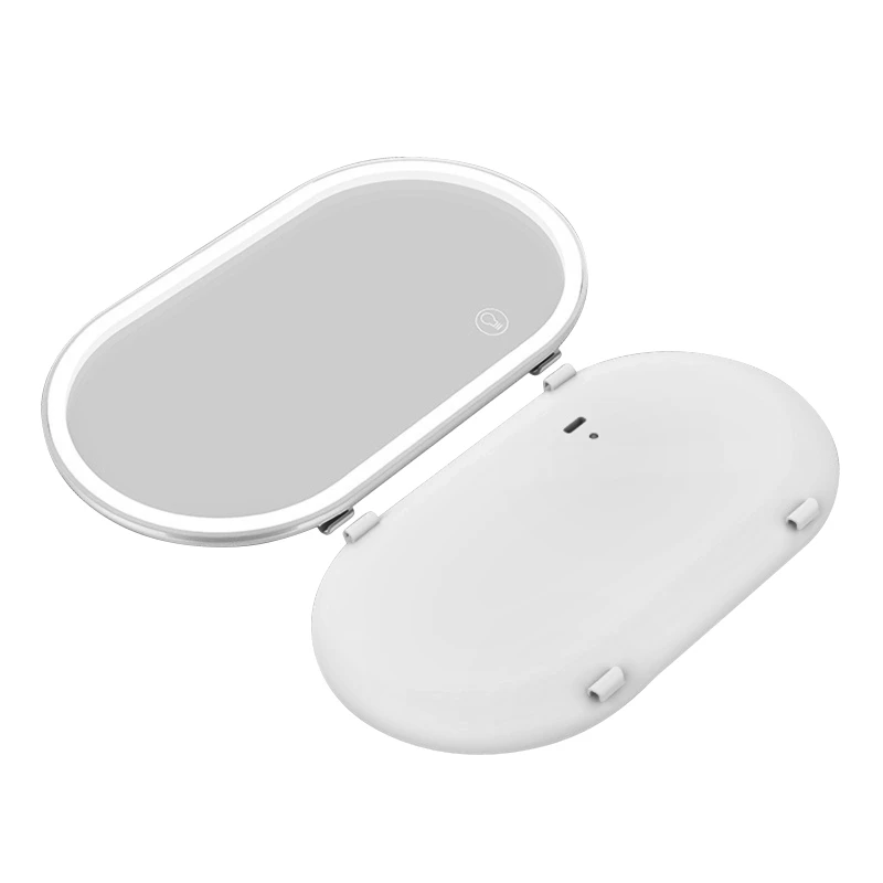 

Автомобильное Зеркало для туалетного столика, автомобильное зеркало для макияжа светодиодный Ной подсветкой, зеркало с солнцезащитным зат...