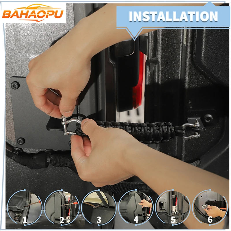 BAHAOPU автомобильные задние двери/упорный ремень задней двери подходит для Jeep Wrangler