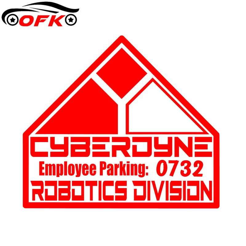 

Warning Cyberdyne Employee Parking Car Stickers Funny PVC Decal 13.2CM*11.5CM