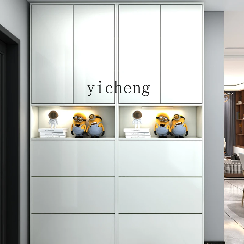 

XL Shoe Cabinet Household Tilting Entrance Cabinet Integrated Sitting Storage Extremely Narrow Ultra-Thin Shoe Cabinet
