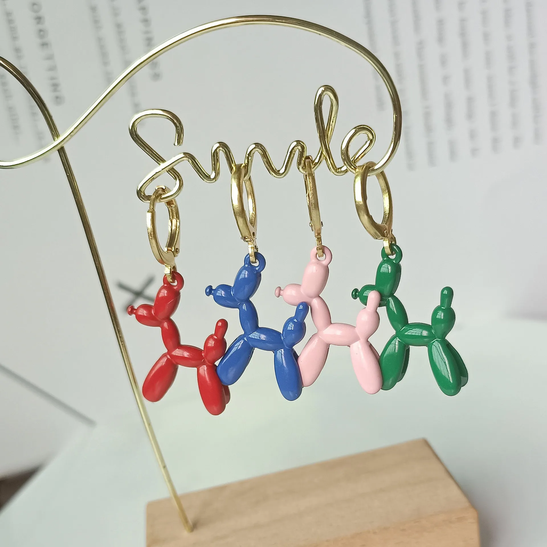 Новые креативные серьги с воздушными шарами и собакой модные трехмерные