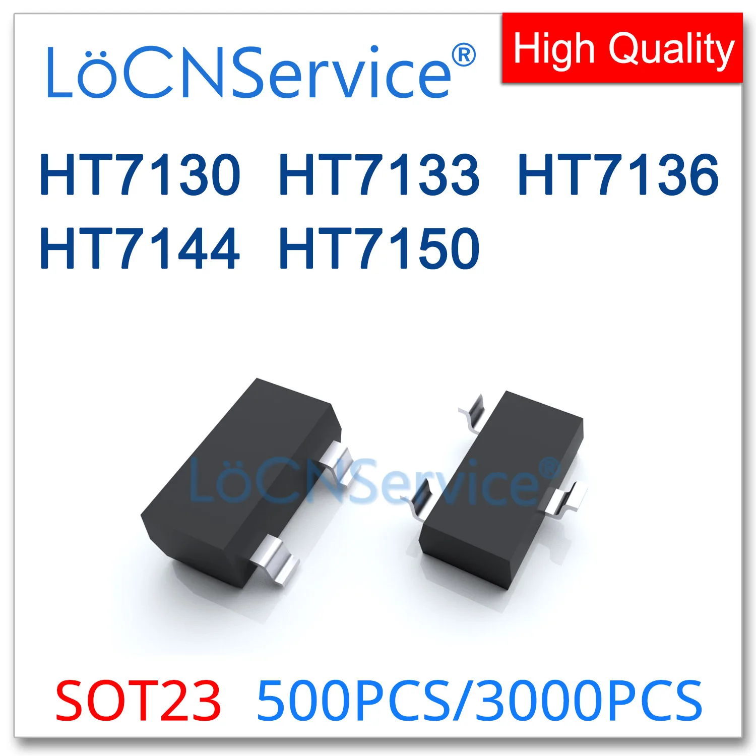 

LoCNService SOT23 500 шт. 3000 шт. HT7130 HT7133 HT7136 HT7144 HT7150 SMD Сделано в Китае высокое качество