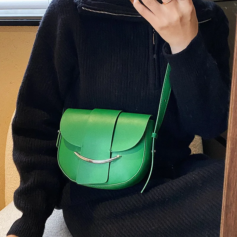 Mini PU Leather Saddle Crossbody Bag 2023 Fashion Luxury Brand Women Designer Spring One-shoulder Bag Side Handbags and Purses